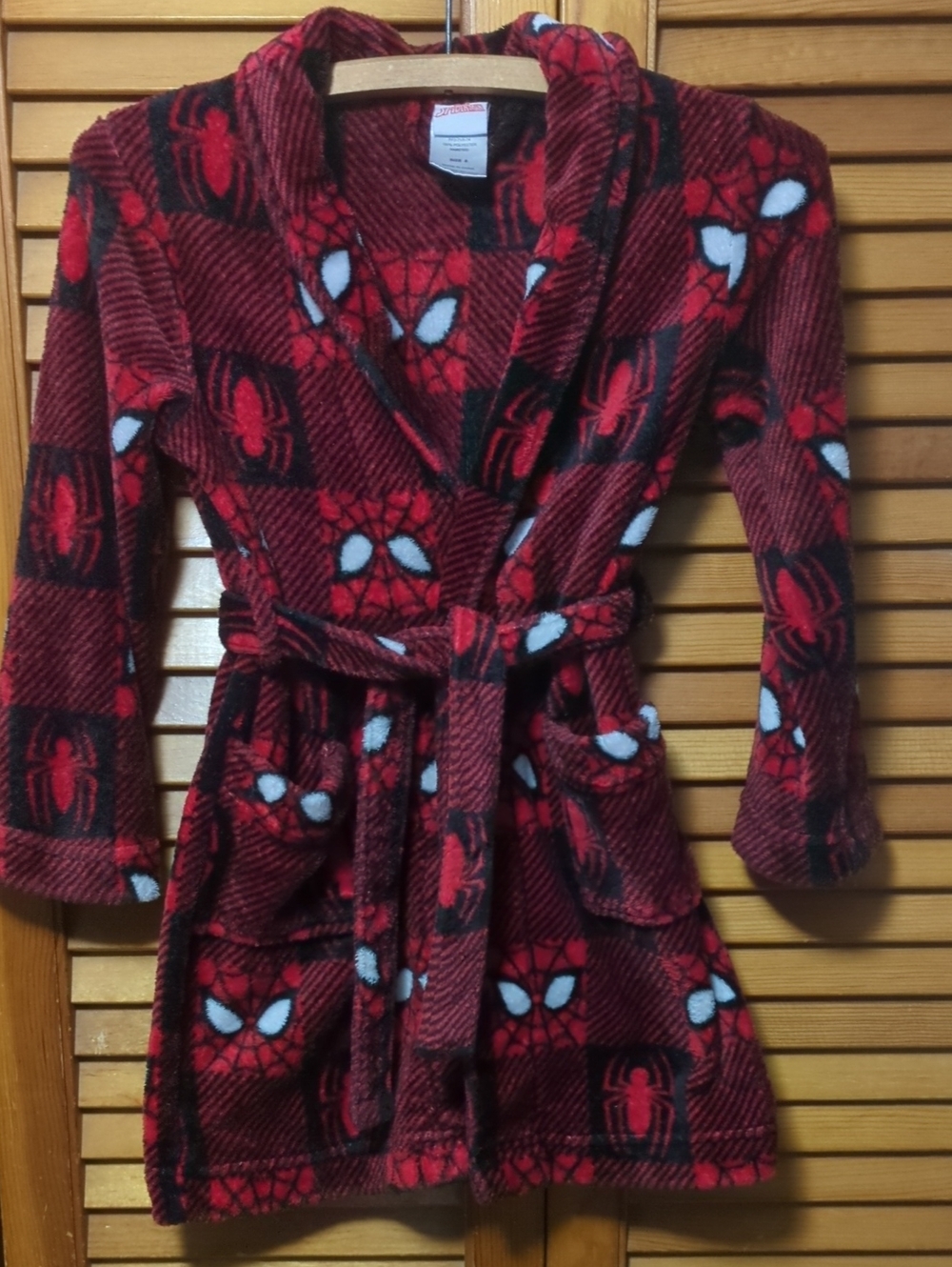 Marvel Spider-Man Size 8 Kids Fleece Robe